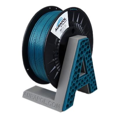 AURAPOL PLA 3D Filament Metalická TYRKYSOVÁ 1 kg 1,75 mm