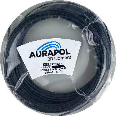 AURAPOL Vzorek PLA 3D Black Gray 1,75m