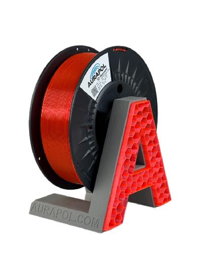 AURAPOL PET-G Filament Stained Orange Glass Transparent 1 kg 1,75 mm