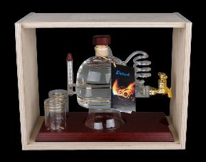 Detesk Švestka 40% 0,35l (dárkové balení sada Adige - lihovar)