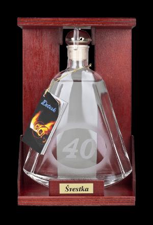 Detesk Švestka 40% 0,35l (dárkové balení s číslem 40)
