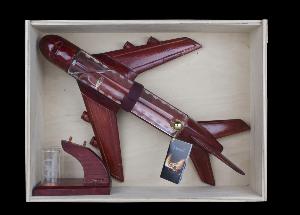 Detesk Švestka 40% 0,35l (dárkové balení dřevené letadlo JET)