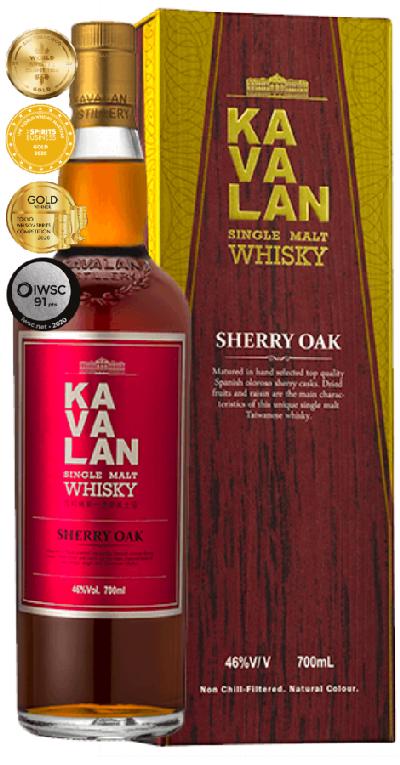 Kavalan Sherry Oak 46% 0,7l (karton)