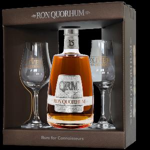 Ron Quorhum Solera 15 40% 0,7l (dárkové balení s 2 skleničkami)