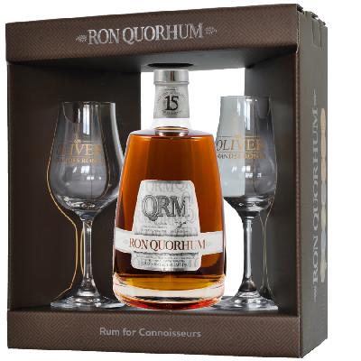 Ron Quorhum Solera 15 40% 0,7l (dárkové balení s 2 skleničkami)