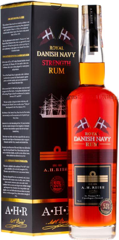 A.H. Riise Royal Danish Navy Strength 55% 0,7l (karton)