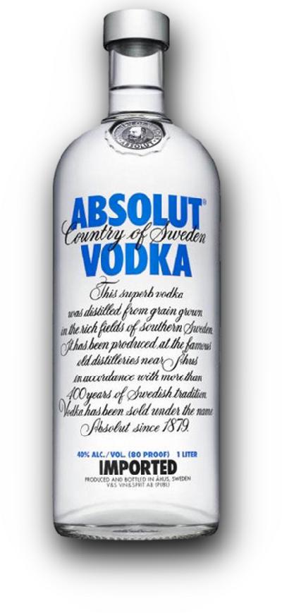Absolut 40% 1l (holá láhev)