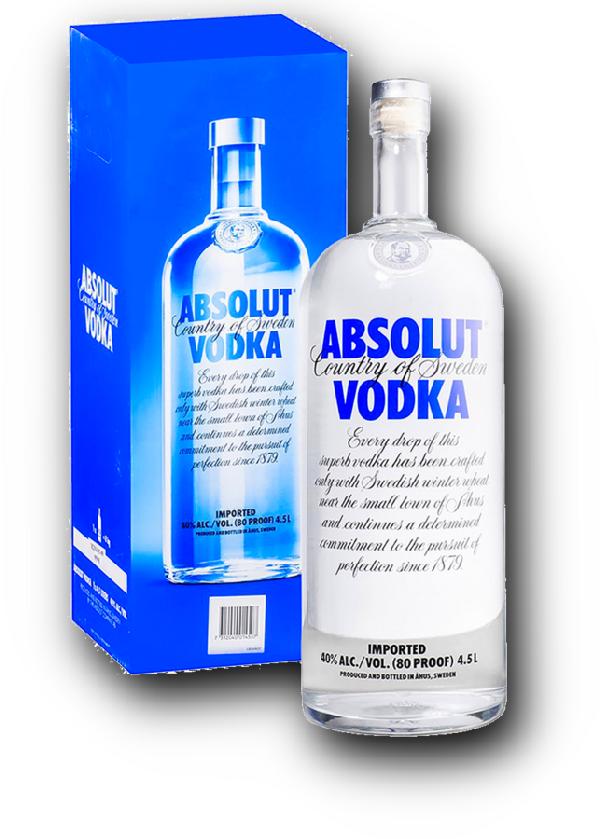 Absolut Vodka 40% 4,5L (karton)