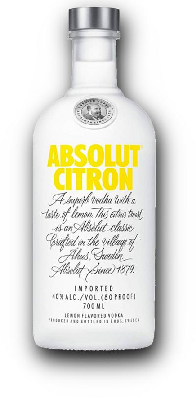 Absolut Citron 40% 0,7l (holá láhev)