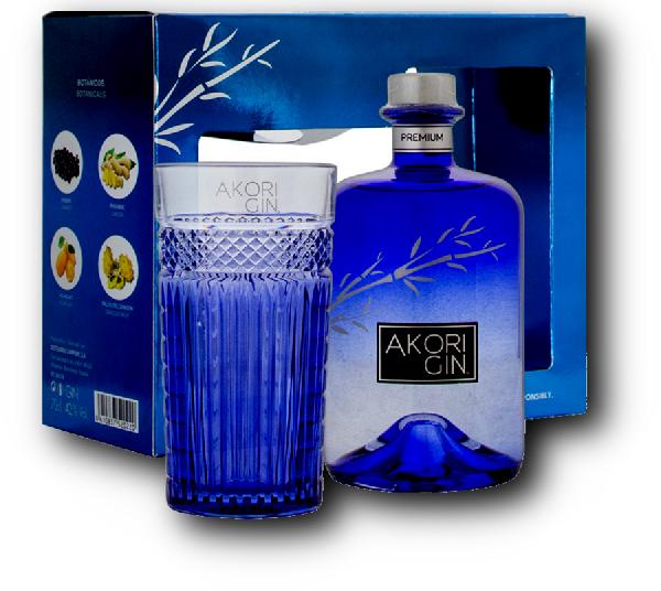 Akori Gin Premium 42% 0,7l + sklenička – dárková sada