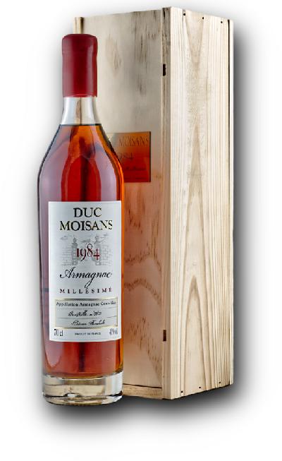 DUC Moisans Millesimé 1984 Armagnac – ročníkový, 40 %, 0,7 l (kazeta)