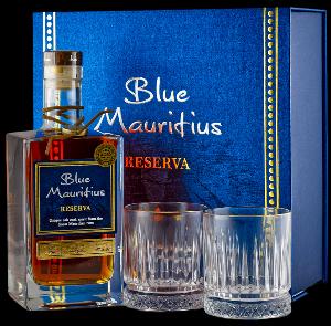 Blue Mauritius Reserva 40% 0.7L (dárkové balení s 2 sklenicemi)