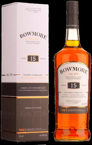 Bowmore 15YO Golden & Elegant 43% 1,0L (karton)