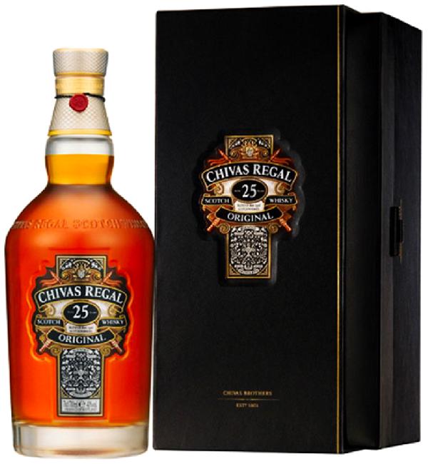 Chivas Regal 25YO 40% 0,7 l – dárkové balení v kazetě
