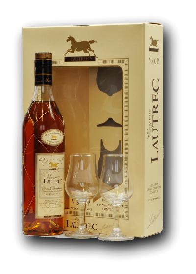 Lautrec VSOP 40% 0,7L (dárkové balení s 2 skleničkami)