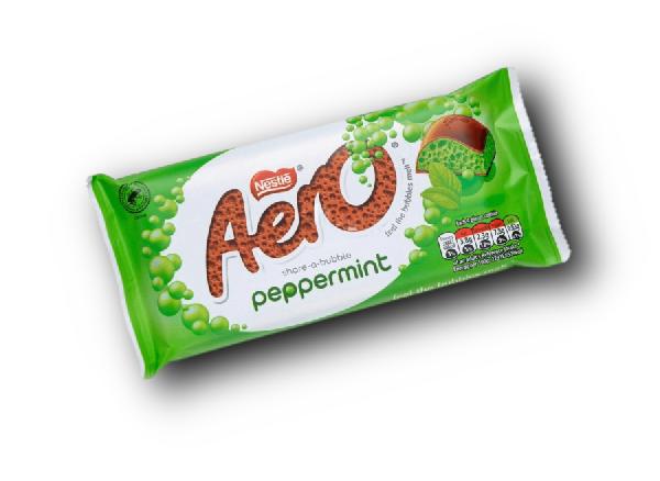 Nestlé Aero Peppermint Mléčná Čokoláda s bublinkami 90G