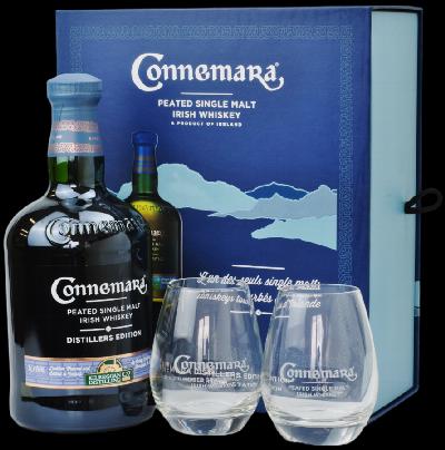 Connemara Distillers Edition + 2 sklenice 43% 0,7L (dárkové balení s 2 skleničkami)