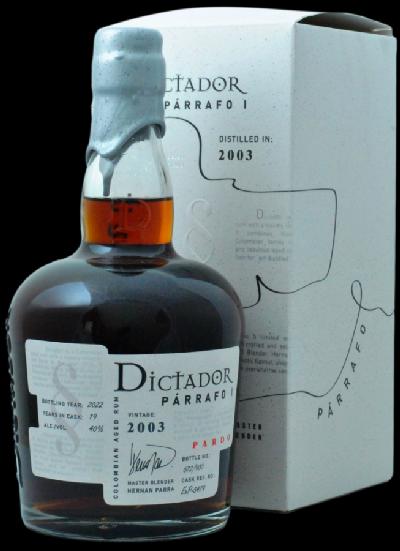 Dictador Parrafo 1 2003 Pardo 40% 0,7L (karton)