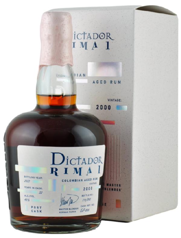 Dictador Rima 1 2000 Port Cask 43% 0,7L – kolumbijský rum