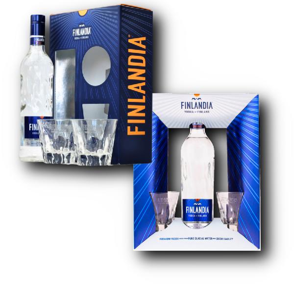 Finlandia Vodka 40% 0,7 l – dárkové balení se 2 skleničkami