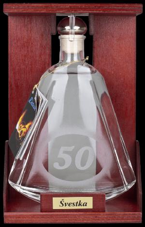 Detesk Švestka 40% 0,35l (dárkové balení láhev s číslem 50)