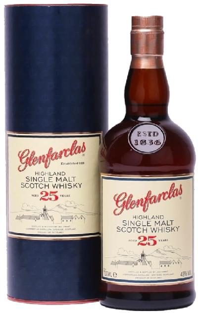 Glenfarclas 25YO 43% 0,7l (tuba)