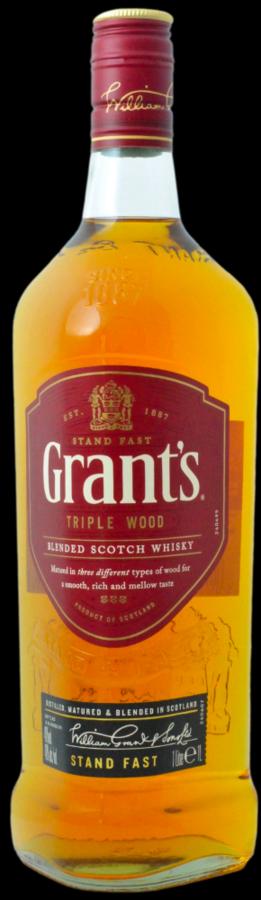 Grant's Tripple Wood 40% 1,0L (holá láhev)