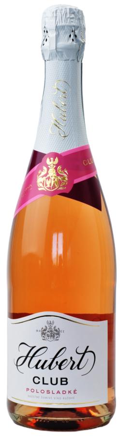 Hubert Club Ružové polosladké 11,5% 0.75L (holá láhev)