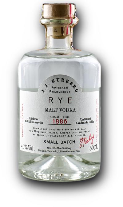J. J. Kurberg Rye Malt Vodka 40% 0,5L (holá láhev)