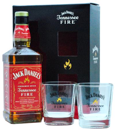 Jack Daniel´s Fire 35% 0,7L (dárkové balení s 2 skleničkami)