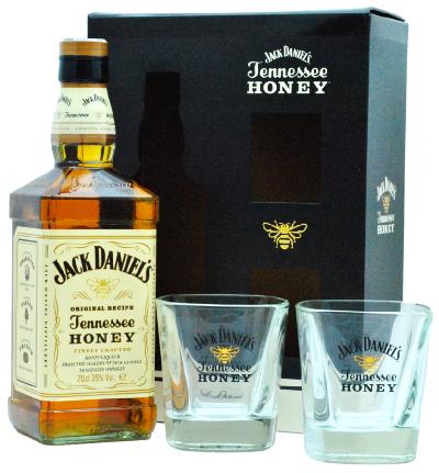 Jack Daniel´s Honey 35% 0,7L (dárkové balení s 2 skleničkami)