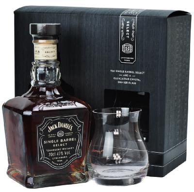 Jack Daniel's Single Barrel Select 47% 0,7L (dárkové balení s 1 sklenicí)