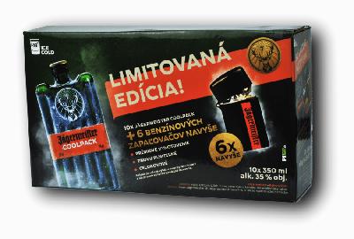 Jägermeister Coolpack 35% 10X0,35L (set so 6 zapaľovačmi)