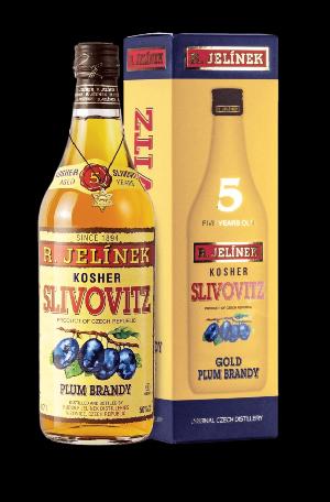 R. Jelínek Slivovitz 5YO Kosher Zlatá 50% 0,7L (karton)
