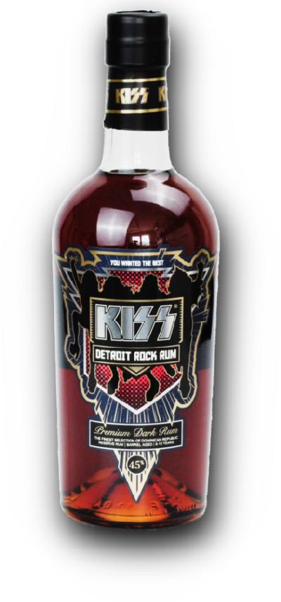 Kiss DERTROIT ROCK RUM 45% 0,7L (holá láhev)
