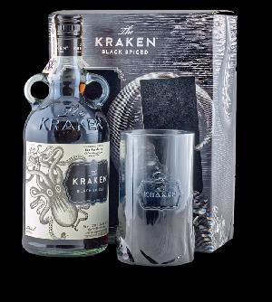 The Kraken Black Spiced 40% 0.7L (dárkové balení s 1 skleničkou)