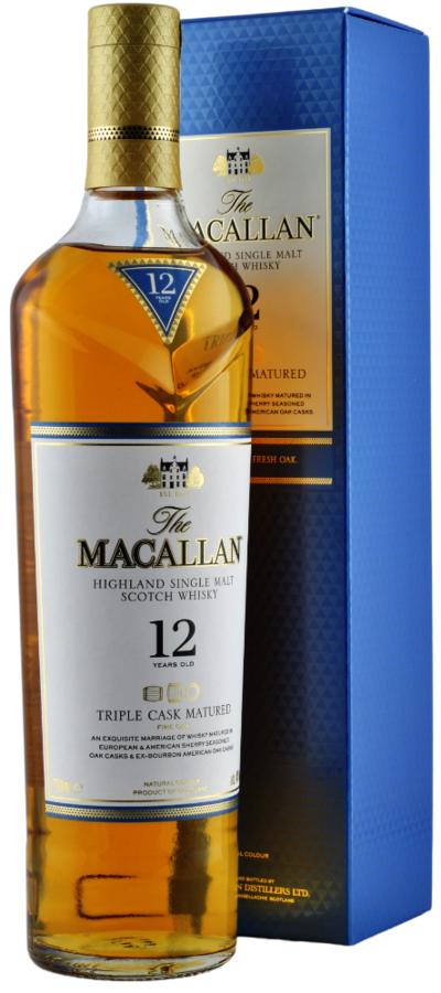 The Macallan 12YO Fine Oak Tripple Cask Matured 40% 0,7L (karton)