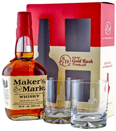 Maker's Mark 45% 0.7L (dárkové balení s 2 skleničkami)