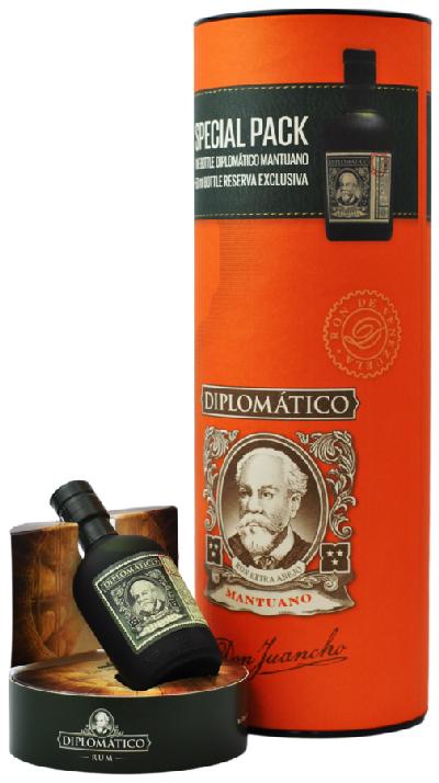 Diplomático Mantuano + Mini Diplomático Reserva Exclusiva 40% 0.7L + 0,05L (tuba)