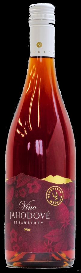 Miluron Jahodové víno 11% 0,75L (holá láhev)