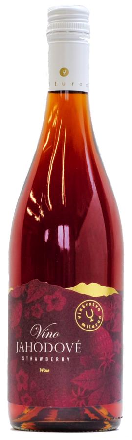 Miluron Jahodové Víno 11% 0,75 l – ovocné víno z jahod Diamante