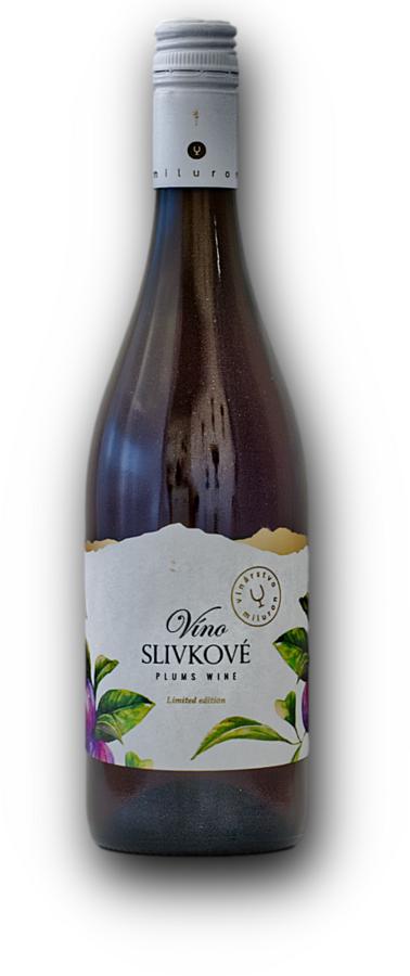 Miluron Švestkové ovocné víno 10,5% 0,75 l