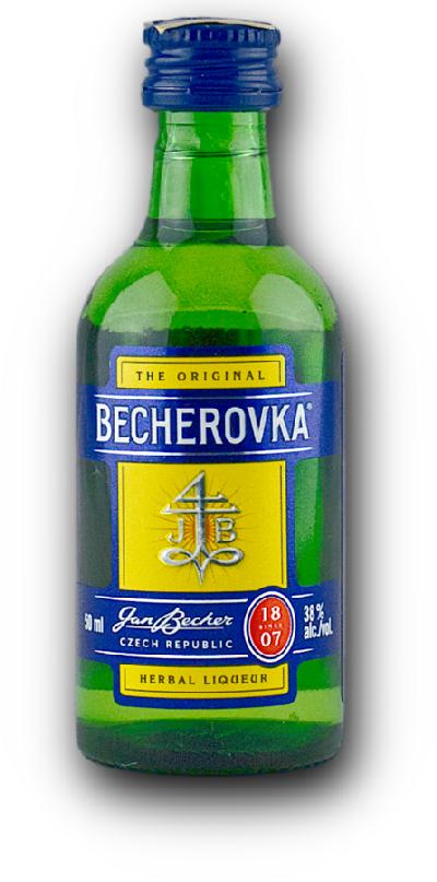 Mini Becherovka 38% 0,05l (holá láhev)