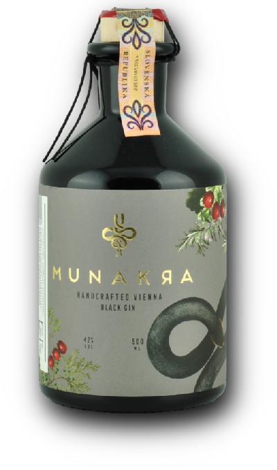 Munakra Black Gin 42% 0,5L – okultní ovocno-bylinný gin