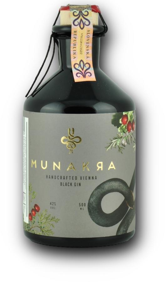 Munakra Black Gin 42% 0,5L – okultní ovocno-bylinný gin