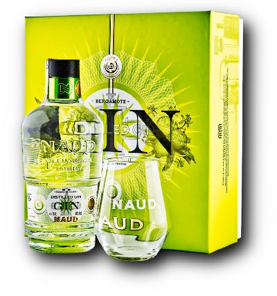 NAUD Gin 44% 0,7L – dárkové balení se sklenicí