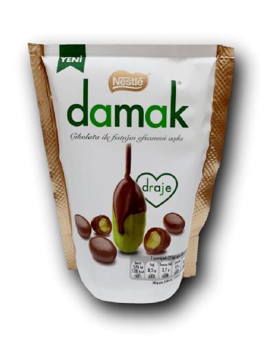 Nestlé Damak Draje – Pistáciové dražé v mléčné čokoládě 50G