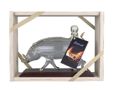 Detesk Švestka 40% 0.2L (dárkové balení divoké prase)