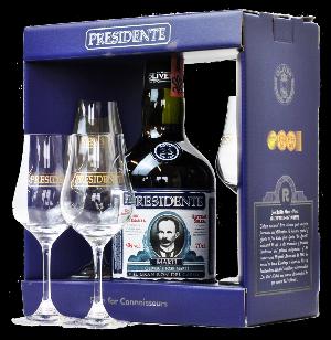 Presidente Marti Solera 23 40% 0,7L (dárkové balení s 2 skleničkami)