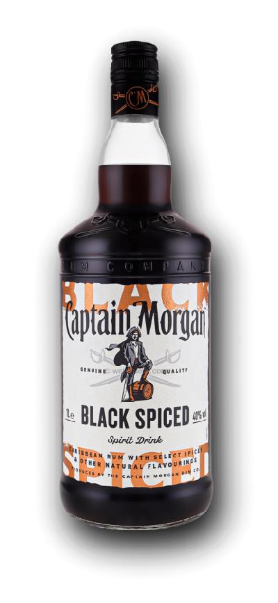Captain Morgan Black Spiced 40% 1l (holá láhev)